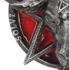 Baphomet Christbaumkugel 9,5cm 12 Baphomet Christbaumkugel 9,5cm -Finster Mode Haus baphomet weihnachtskugel baphomet christbaumkugel baphomet hanging ornament gothic schmuck 51108 05