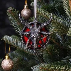 Baphomet Christbaumkugel 9,5cm 13 Baphomet Christbaumkugel 9,5cm -Finster Mode Haus baphomet weihnachtskugel baphomet christbaumkugel baphomet hanging ornament gothic schmuck 51108 06
