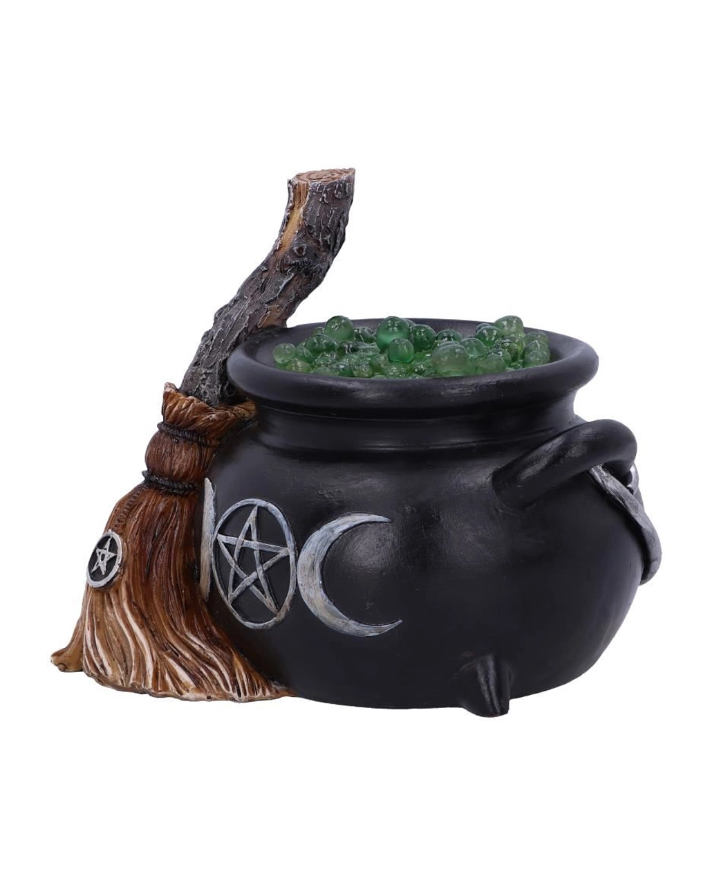 Brodelnder Hexenkessel Deko Mit LED 14,5cm 4 Brodelnder Hexenkessel Deko Mit LED 14,5cm – Bild 2