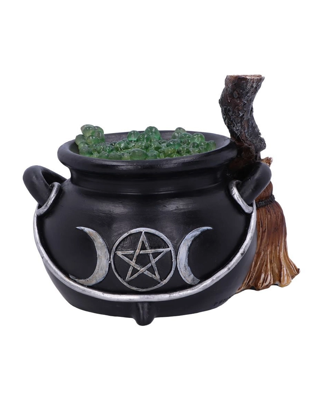 Brodelnder Hexenkessel Deko Mit LED 14,5cm 5 Brodelnder Hexenkessel Deko Mit LED 14,5cm – Bild 3