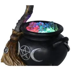Brodelnder Hexenkessel Deko Mit LED 14,5cm 14 Brodelnder Hexenkessel Deko Mit LED 14,5cm -Finster Mode Haus blubbernder hexenkessel mit led licht bubbling cauldron decoration halloween und gothic wohnungsdeko 52420 6