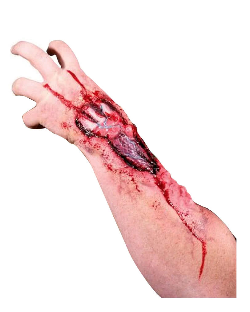 Weggefressener Unterarm Latexwunde 3 Weggefressener Unterarm Latexwunde