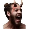 Dark Devil Hörner Latexapplikation -Finster Mode Haus groe hoerner applikation teufelhoerner fuer halloween large horns 26357
