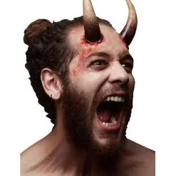 Dark Devil Hörner Latexapplikation