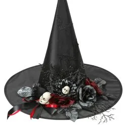 Hexenhut Mit Rosen & Puppenköpfen