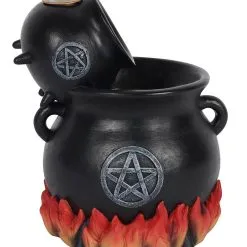 2 Hexenkessel Backflow Räucherkegel Halter Mit LED 8 2 Hexenkessel Backflow Räucherkegel Halter Mit LED -Finster Mode Haus hexenkessel duo backflow raeucherkegel halter mit licht pouring cauldron backflow incense holder with light 50658 03