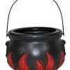 Hexenkessel Mit Flammen Verzierung 18 Cm -Finster Mode Haus hexenkessel mit flammen motiv 18 cm witch kettle with flames 18 cm halloween deko 39319 01