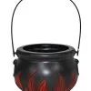 Hexenkessel Mit Flammen Verzierung 18 Cm -Finster Mode Haus hexenkessel mit flammen motiv witch kettle with flames halloween deko 39312 01