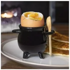 Hexenkessel Als Eierbecher Mit Löffel -Finster Mode Haus hexenkessel mit loeffel als eierbecher witches cauldron egg cup with spoon halloween tischdeko 50656 05