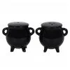 Hexenkessel Salz & Pfeffer Streuer -Finster Mode Haus hexenkessel salz und pfeffer streuer witches cauldron salt and pepper cruet set 50655 01