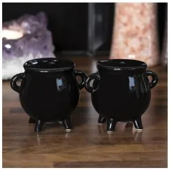 Hexenkessel Salz & Pfeffer Streuer -Finster Mode Haus hexenkessel salz und pfeffer streuer witches cauldron salt and pepper cruet set 50655 03