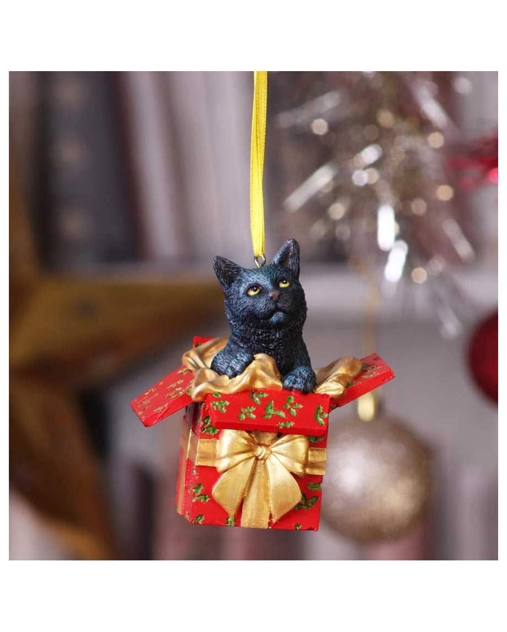 Katze In Geschenk Weihnachtskugel 9cm 7 Katze In Geschenk Weihnachtskugel 9cm – Bild 5