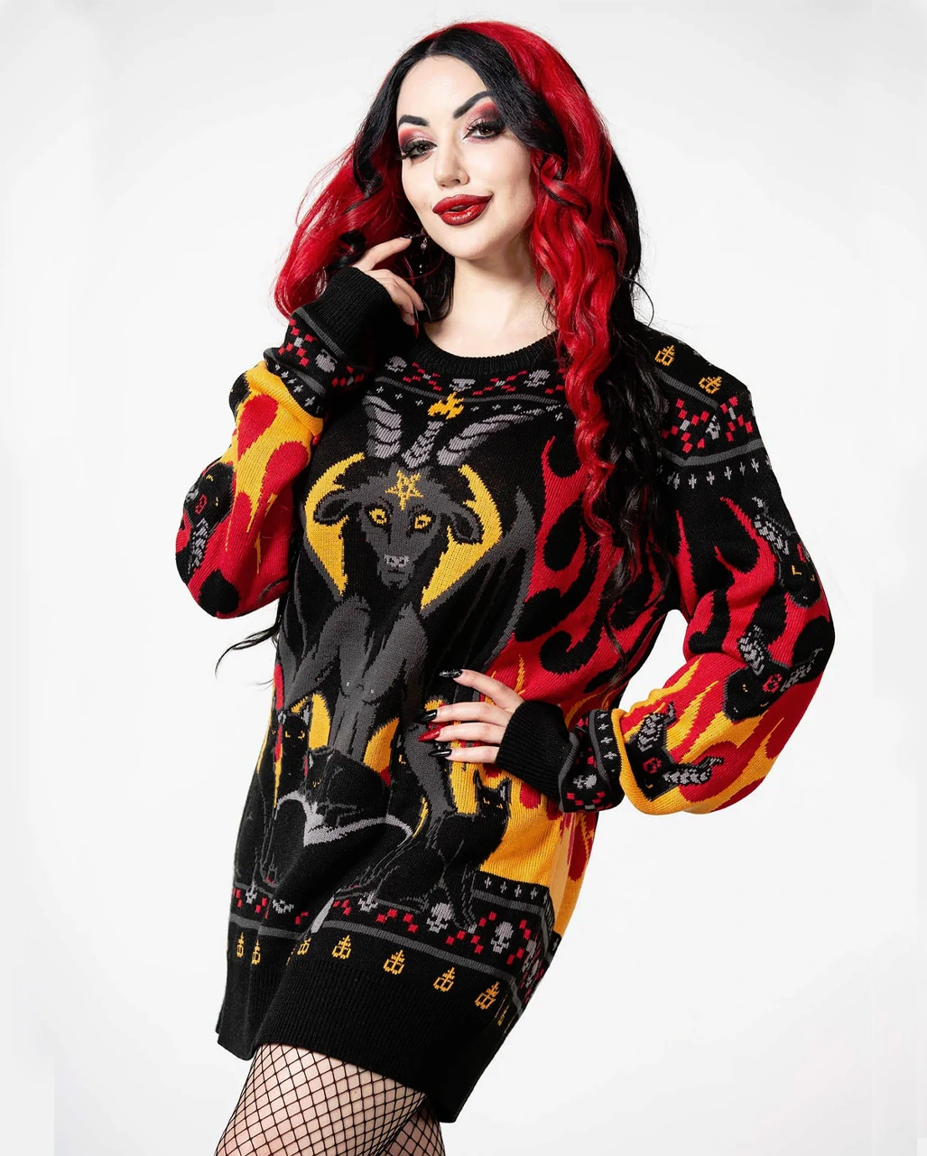 Bah Kitty Hexmas Sweater KILLSTAR 4 Bah Kitty Hexmas Sweater KILLSTAR – Bild 2