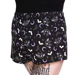 Batty Shorts Schlafhose KILLSTAR 9 Batty Shorts Schlafhose KILLSTAR -Finster Mode Haus killstar batty shorts schlafhose batty shorts sleepwear gothic bekleidung gothic accessoire 50875 04