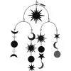 Cosmical Mobile KILLSTAR -Finster Mode Haus killstar cosmical mobile killstar dekoration gothic dekoration sonne mond und sterne gothic mobile baby mobile 53532 1