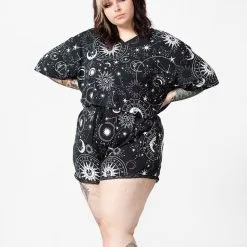 Cosmos Shorts KILLSTAR 10 Cosmos Shorts KILLSTAR -Finster Mode Haus killstar cosmos shorts astro print sonne mond sterne shorts gothic shorts gothic accessoires und geschenkideen killstar cosmos shorts 53518 3