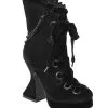 Deadly Twin Stiefeletten KILLSTAR -Finster Mode Haus killstar deadly twin boots mit ketten applikation killstar gothic boots killstar boots gothic accessoire und geschenkartikel 52766