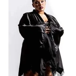 Devils Lullaby Satin Robe KILLSTAR 13 Devils Lullaby Satin Robe KILLSTAR -Finster Mode Haus killstar devils lullabz satin robe killstar gothic mode 51844 05