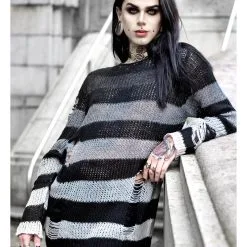 Grady Strickpullover KILLSTAR -Finster Mode Haus killstar grady strickpullover soft knit sweater gothic fashion und gothic shop 51981