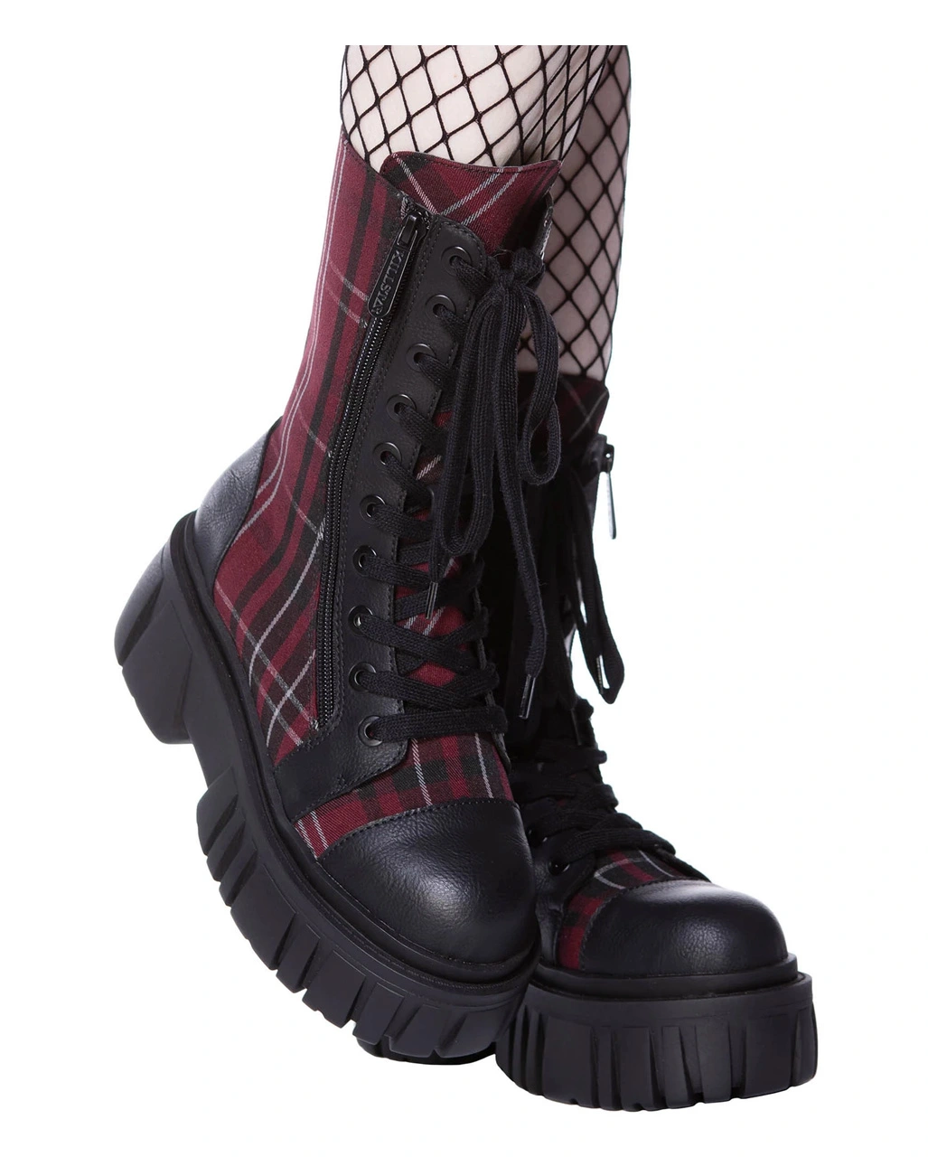 Kill The Bucket Schottenmuster Stiefel KILLSTAR 3 Kill The Bucket Schottenmuster Stiefel KILLSTAR