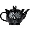 Owl Teekanne KILLSTAR -Finster Mode Haus killstar owl teekanne killstar owl teapot gothic keramik kanne eulen design gothic geschirr 53327