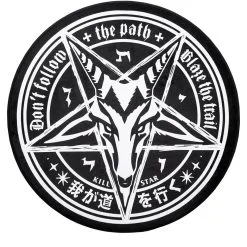 Runder Baphomet Trailblazer Teppich KILLSTAR