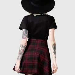 Study Hell Suspender Skirt Rot KILLSTAR 8 Study Hell Suspender Skirt Rot KILLSTAR -Finster Mode Haus killstar study hell suspender skirt rot killstar mode gothic rock gothic bekleidung gothic mode gothic fashion gothic accessoires und geschenkartikel 54043 1
