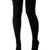 Zoey Overknee Strümpfe KILLSTAR 1 Zoey Overknee Strümpfe KILLSTAR -Finster Mode Haus killstar zoey long socks killstar overknee struempfe gothic fashion accessoires black ribbed overknee stockings 52711