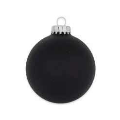 Matt Schwarze Gothic Christbaumkugeln Ø6,5cm 8 Stück