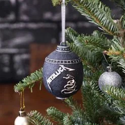 Metallica Black Album Christbaumkugel -Finster Mode Haus metallica black album weihnachtskugel metallica black album hanging ornament 51080 05