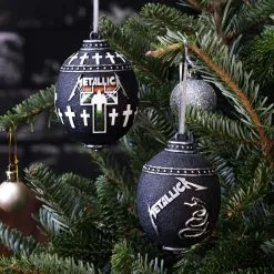 Metallica Black Album Christbaumkugel -Finster Mode Haus metallica black album weihnachtskugel metallica black album hanging ornament 51080 06