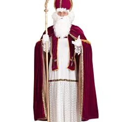 5-tlg Nikolaus Kostüm Mit Mitra -Finster Mode Haus nikolaus kostuem weihnachtsmann kostuem santa claus kostuem santa claus costume 37000 01