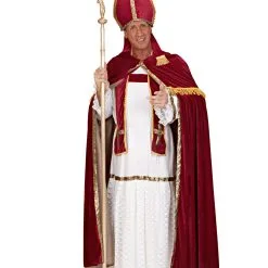 5-tlg Nikolaus Kostüm Mit Mitra -Finster Mode Haus nikolaus kostuem weihnachtsmann kostuem santa claus kostuem santa claus costume 37000 03