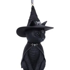 Purrah Hexenkatze Christbaumkugel 11cm -Finster Mode Haus purrah hexenkatze weihnachtskugel gothic christbaumkugel purrah witch cat hanging ornament 51092 04