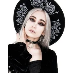 Schwarzer Hexenhut Mit Astrologie Symbolen