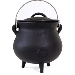 Hexenkessel Mit Pentagram Aus Gusseisen 19cm