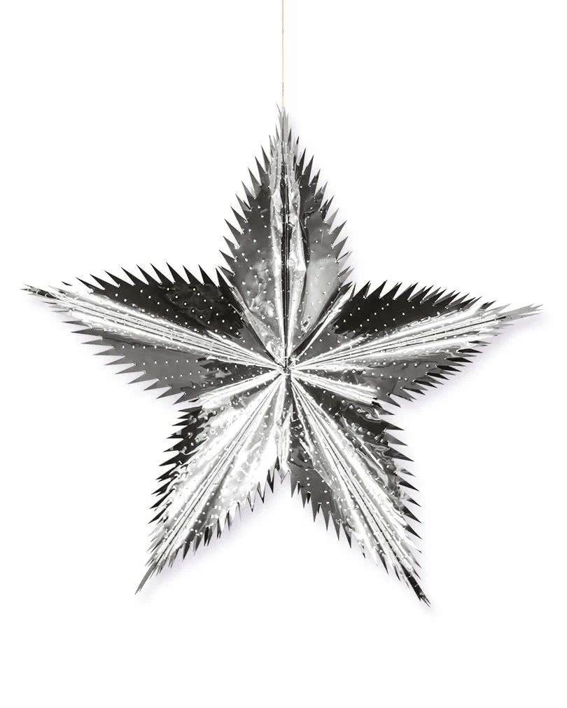 Deko Stern Silber 50cm 3 Deko Stern Silber 50cm