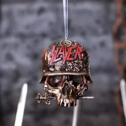 Slayer Totenschädel Christbaumkugel -Finster Mode Haus slayer totenkopf weihnachtskugel slayer totenschaedel christbaumkugel slayer skull hanging ornament 54560 07