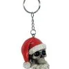 Schlüsselanhänger Totenkopf Weihnachtsmann -Finster Mode Haus totenkopf weihnachtsmann schluesselanhaenger santa claus skull keychain 29413