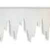 Eiszapfengirlande Aus Schneewatte 100 X 33cm 2St.